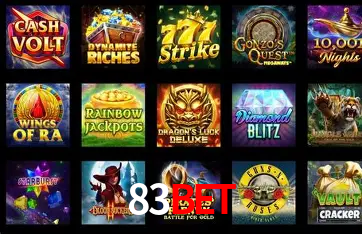 Tabela RTP dos jogos de cassino da 83bet